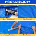 TICONN Mattress Bags for Moving, Heavy Duty Queen Mattress Cover Storage Bag with Full-Around Handle and Adjustable Buckles (Blue, Queen)
