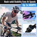 Bike Helmet Mirror for Cycling, 360 Adjustable Flat Rear View for Helmet, Lightweight Bicycle Mirror for Biking, Fits Vented Helmets, MTB Long Distance Road Use, Cycling Safety Accessory