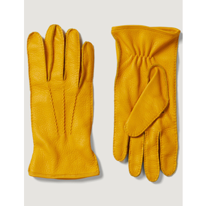 Yellow Leather Gloves, Size Large