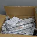 Black Sputnik Chandelier,6 Lights Modern Chandelier for Dining Room Mid Century Chandelier Large L49 Ceiling Pendant Light Fixtures with Milk Glass Globe Shades for High Ceiling Foyer Living Room