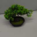 Luxshiny Artificial Pine Potted Plant Realistic Faux Bonsai Home Office Decor Easy Care