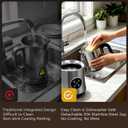 Milk Frother and Steamer, Automatic Hot and Cold Foam Maker with Detachable Stainless Steel Jug, 4-in-1 Electric Frother for Latte, Cappuccinos, Macchiato, and Hot Chocolate