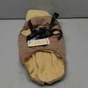 Queenmore Dog Coat, Dog Coats for Small Dogs, Doggy Winter Jacket with Zipper On Back, Waterproof Pet Jacket with Harness Built in, Pet Puffer Coat for Bichon, Schnauzer, Yorkie, Brown S