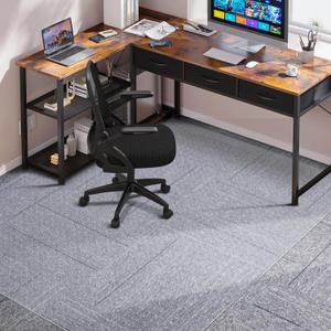 Chair Mat for Carpet, QQpony 50" x 60" Office Chair Mat for Carpeted Floors, Heavy Duty Rolling Computer Desk Mat with Grips, Hard Floor Protector Mat for Home (Clear)
