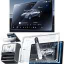 Nmoiss 3 in 1 15.4 New Model Y Juniper & Model 3 Highland Screen Protector Matte 3 Psc Protector Center Display + Rear Touchscreen + Rearview Mirror Model Y (2025-2026) Model 3 (2024-2026)