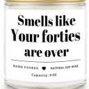 Homsolver 50th Birthday Gifts for Her Him, 9OZ Lavender Scent Birthday Candles with 50+ Hours Burn Time, Unique Handmade 50th Birthday Decorations for Women, Men, Friend, Sister, Wife, Husband