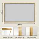 Koonmi Gold Mirrors for Wall, 30x48 Inch Bathroom Mirror, Rectangular Wall Mirror for Living Room Bedroom Bathroom, Hangs Horizontally or Vertically