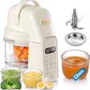 IAGREEA Baby Food Maker, 9-IN-1 Glass Baby Food Processor with Steamer | 3 Age Group Options, One Step Auto Cooking, BPA-Free, No Contact with Plastic, Manual Mode, Stainless Steel and Glass