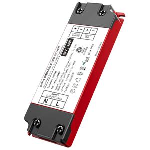 24V Dimmable LED Driver, 48W Triac ELV/MLV LED Transformer Compatible with Lutron&Leviton Switches, Dimmable Led Power Supply 48W 24V for Light Stirps, Smooth Flicker Free Dimming