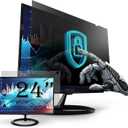 Premium Privacy Screen Filter for 24 Inches Desktop Computer Widescreen Monitor with Aspect Ratio 16:09. Anti Glare and Anti Blue Light Protection