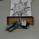 Philips 11.25" Silver Star Treetopper with Iridescent Tinsel - 3 Light Functions with Control Box and Coil - 10 Bicolor Microdot LEDs - 72" Lead-in