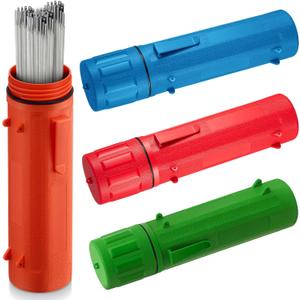 Zonon 4 Pcs Electrode Rod Storage Tube 14 Inch Airproof and Waterproof Welding Rod Holder for Canister(Red,Blue,Green Orange)