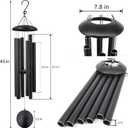 ASTARIN 45 in Memorial Wind Chimes Large with 6 Heavy Tubes, Large Deep Tone Wind Chimes Outdoor for Garden Hanging Dcor,Sympathy Gifts. Black