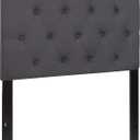 Flash Furniture Cambridge Tufted Upholstered Twin Size Headboard in Dark Gray Fabric
