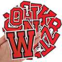 Letter Iron on Patches, Iron on Letters(A-Z) for Fabric, Full Embroidery Letters for Clothing, Hats, Dress, Jeans, T-Shirts, Backpacks, Etc(Red)