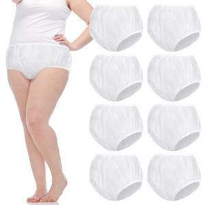 9 Pcs Waterproof Incontinence Underpants Plastic Pants Leak Proof Incontinence Underwear Adult Diaper Cover(l,Clear)