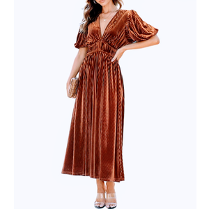 Women's Velvet Maxi Dress Formal Dresses for Wedding Guest Dress Size M