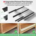 Pull out Cabinet Organizer, Stainless Steel Expandable(12"-20") Heavy Duty Slide out Drawers Fixed with Adhesive Nano Film for Pots, Roll out Shelf Storage for Kitchen Base(Silver-2pcs)(3 Rails)