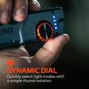 NEBO Edge 2K Pocket Light | 2000 Lumens, 5 Light Modes, Tactical LED Flashlight with Powerful Defensive Strobe, Rechargeable Design for EDC, Water & Impact Resistant, Includes USB Charging Cable