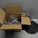 Industrial Pendant Light 3-Light,Adjustable Hanging Light Fixtures,Vintage Farmhouse Pendant Light with Metal Caged for Kitchen Dining Room Hallway,E26 Base,Black