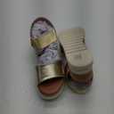 DREAM PAIRS Women's Open Toe Ankle Strap Casual Flatform Platform Wedges Sandals (7.5, Gold-2)