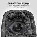 Saiyin Powered Bluetooth Bookshelf Speakers for Record Player, 40W Stereo Sound Speakers with 3-Inch Woofer, Dual-Curved Horn Bass Reflex Port and Optical/AUX/TV-ARC for Turntable/PC/TV, Pair