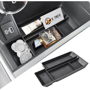 Center Console Organizer Tray Compatible with Ford F150 2021-2025 2026 & Lightning XLT 2022 2023 2024 Truck Accessories  ABS Insert Storage Box Front Console Open Pocket Drop-in Compartment