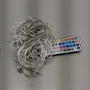 BrizLabs RGB String Lights, Color Changing Red White Blue Patriotic Lights, 100 LED 33ft USB Mini Christmas Light String Dimmable, Remote Twinkle Fairy Light Clear Wire for Xmas Halloween Party Room