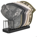 Mkono Hat Organizer for Baseball Caps, Hat Holder for 15 Baseball Caps, Tabletop Hat Rack Stand Hat Storage Display Cap Organizer for Desk Closet Shelf Dresser (Black, Medium)