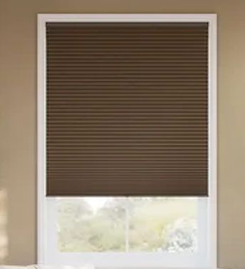Cordless Blackout Cellular Shades, 32"x64" , Brown Color