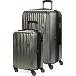 SwissGear 7272 Energie Expandable Hardside Luggage with Spinner Wheels and TSA Lock, Gunmetal, 2-Piece Set (19/27)