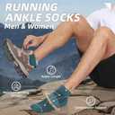 Lapulas Merino Wool Ankle Hiking Running Socks for Men Women Breathable Compression Thick Athletic No Show Socks 6 Pairs (Large)