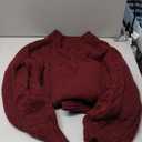 ANRABESS Womens Sweater Dress Oversized Cable Knit Chunky Long Sleeve Short Dresses 2025 Fall Outfits Vacation Winter Clothes (Large, Red)