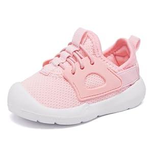 MORENDL Toddler Sneakers Infant Baby Walking Shoes Girl Boy Tennis Lightweight Slip On Shoes 160