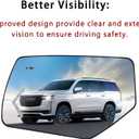 Driver Side Mirror Replacement for Cadillac Escalade Suburban Tahoe GMC Yukon 2015-2020, Left Exterior Side Rearview Mirrors Glass, with Backing Plate, Power Heated,Turn Signal