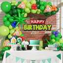 Green Balloon Arch Garland Kit with Green Red Orange Blue Foil Balloons for Baby Shower Birthday Party Decorations