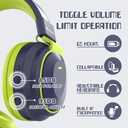 Mokata Kids Headphones Bluetooth 5.3 Wireless Lightweight Fast Charging 68 Hours Play Time Volume Limited 85/94dB Over Ear Foldable with Built-in Mic for Toddler Boy Tablet Pad Deepblue