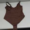 FeelinGirl Bodysuits for Women Tummy Control Thong Shapewear Body Suit Sexy Deep V Neck Corset Tops for Women (XX-Large, Chocolate)