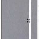 VIZ-PRO Tamperproof Lockable Gray Fabric Noticeboard Aluminium Framed 36x24 Inches (36 x 24 inches, Gray Felt)