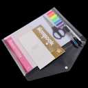 40pcs Clear Plastic Envelopes Folder, Poly Waterproof File Folder with Button Closure, US Letter A4 Size