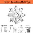 4 x Father's Day Mens Dad Gifts, 18-in-1 Snowflake Multitool, Birthday Gifts for Men Dad Him Husband, Stocking Stuffers Gifts for Men,EDC Cool Gadgets Bottle Opener Screwdriver Wrench