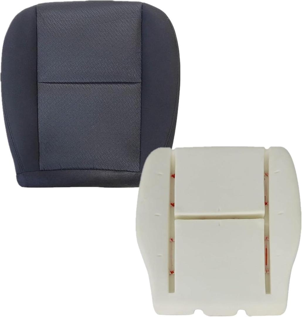 Driver Bottom Replacement Foam Cushion&Cloth Seat Cover Black#19C/833/193/333 Fit for Chevy Silverado Tahoe Suburban Avalanche/GMC Sierra Yukon 2007 2008 2009 2010 2011 2012 2013 2014