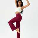 DLOODA Womens Wide Leg Yoga Pants Casual Work Dress Pants Lounge Sweatpants High Waist Comfy Loose Trousers with Pockets, S