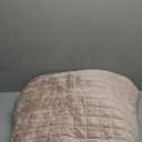 LEAONME Velvet Quilt Full/Queen Size-90''x98'', Lightweight Dusty Pink Comforter , Soft Bedspread Coverlet Quilted Bedding Set for All Season