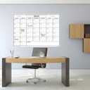 36" x 48" Erasable Undated One Month Laminated Wall Calendar Monthly Planner Blank Reusable Perfect for Organizing Home Office Academic Schedules w/FREE ERASE MARKER (36x48), 48w x 36h