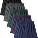 BAMBOO COOL Mens Boxers Durable Comfortable Boxer Shorts for Men Loose Ultra-Soft Men's Underwear (5 Pack), Size: 3X-Large