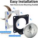 Deadbolt Child Safety Lock, to Prevent Deadbolt Thumb Turn, No-Drill Safety Lock Guard, Stainless Steel with 3M Adhesive Backing, Simple Install (with Padlock)