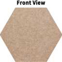 10 Pack Hexagon Cork Board Tiles Alternative, 12'' Fully Self-Adhesive Modern Felt Bulletin for Wall Decor, Frameless Pin Board for Office, Renter-Friendly Decorative Hexagon Corkboard with 30 Pins