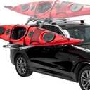 TOOENJOY Heavy-Duty Kayak Lift Assist Roof Rack, 100 LBS Capacity Kayak Canoe Rooftop Loader, Elevating Assist System for Easy Loading (Gray)