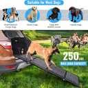 Folding Dog Ramp for Cars, 63"x17" Large Dog Ramp for SUV & Truck, Non-Slip Surface & Side Handle, Portable Pet Ramp
